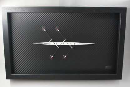 Tableau d’aviron – maquette en relief – Quatre sans barreur (4-)